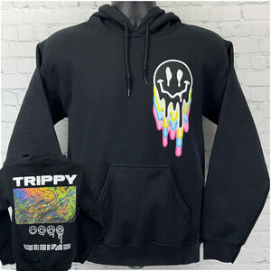Trippy Hoodie Hooded Sweatshirt Psychedelic Drugs Popular Poison Black S Small